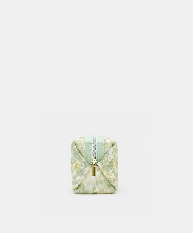 Floral Cosmetic Pouch handbag manufacturing view 3